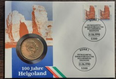 GERMANIA - FDC SI MONEDA ARGINT 3 MARK 1910, LIT. A, PRUSIA, WILHELM II