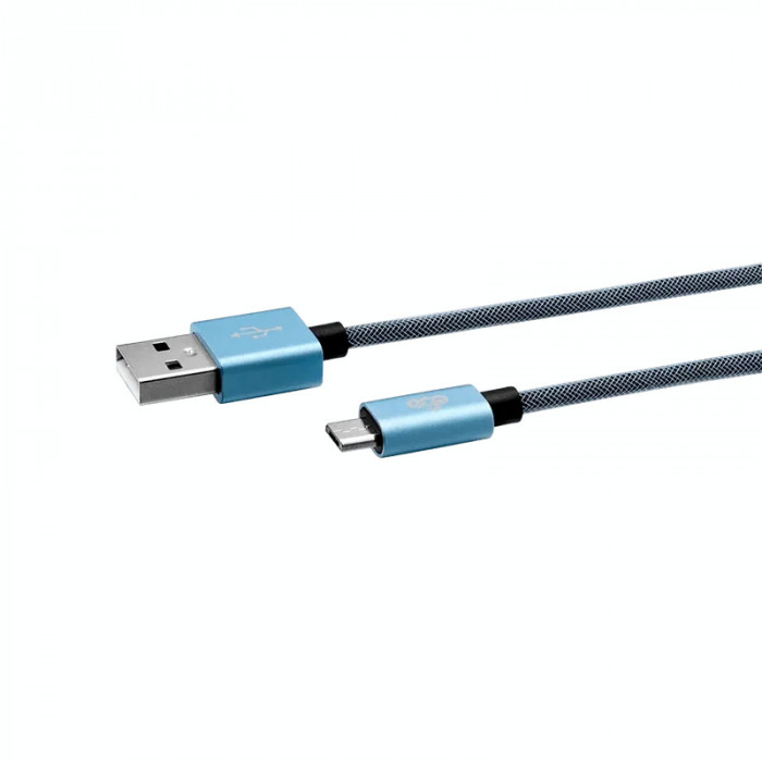 Cablu Date Micro Usb Ego 3A 0.3m Albastru