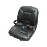 Scaun universal negru cu centura de siguranta, sezut si spatar conturat, pentru tractor, utilaje si stivuitor