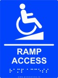 Placute braille rampa de acces pentru nevazatori
