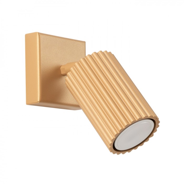 Lampă De Perete Karbon Din Aluminiu Aurit, 1 Bec Tub Minimalist De Interior.