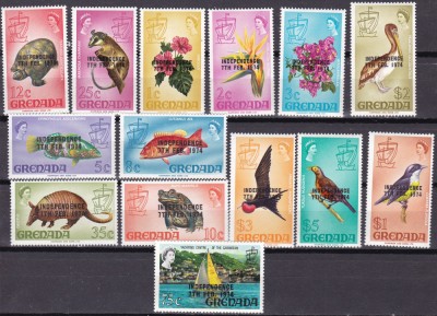 Grenada 1974 flori fauna MI 555-568 MNH foto