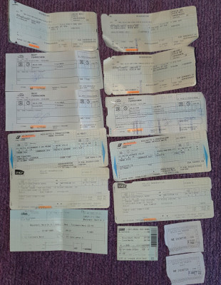 Pentru colectionari, 12 bilete de tren din 2005/06 Italia, Germania, Franta... foto