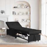 vidaXL Canapea extensibilă 3-in-1 din țesătură neagră
