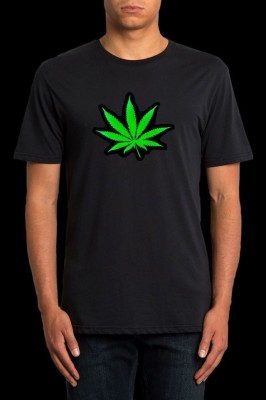 Tricou luminos cu egalizator Marijuana, marime M foto