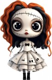Cumpara ieftin Sticker decorativ, Halloween, Waterproof, Alb, 90 cm, 1306STK