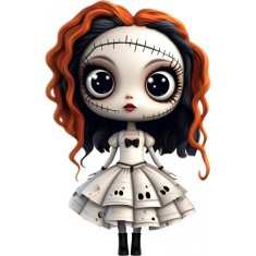 Sticker decorativ, Halloween, Waterproof, Alb, 90 cm, 1306STK