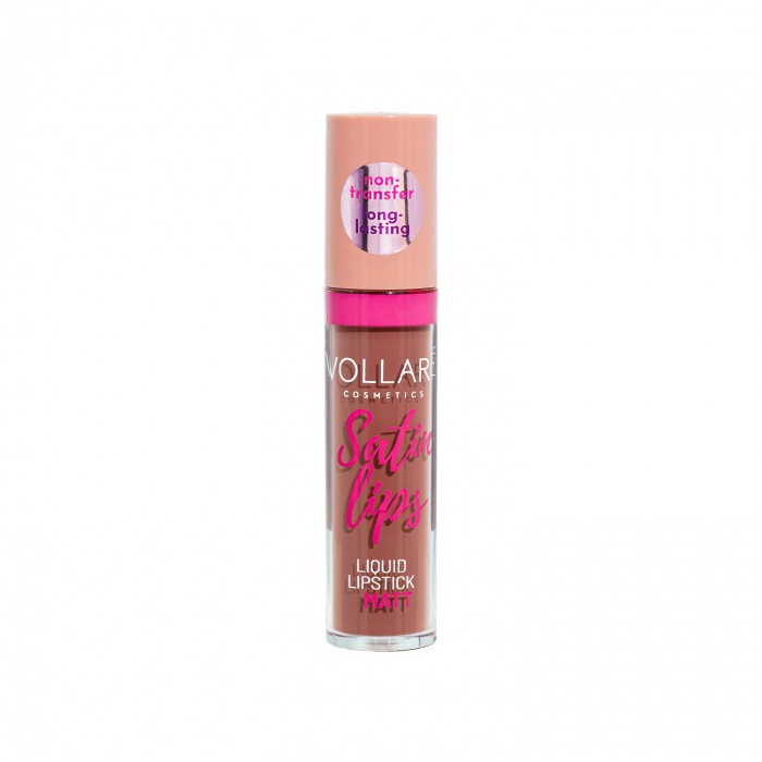 Ruj mat non-transfer SATIN LIPS Vollar&eacute; Cosmetics, 22 Nude, 8 ml