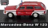 Macheta Mercedes-Benz W123 Break Pompieri rosie