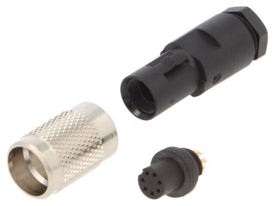 Conector M9 Mamă Aurit IP67 125V 7 PIN Pe Cablu foto