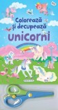 Cumpara ieftin Coloreaza si decupeaza unicorni (bleu)/***