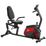 HOMCOM Bicicletă staționară reclinată cu 8 niveluri de rezistență, volant, șa reglabilă, ecran LCD și suport | Aosom Romania