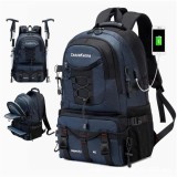 Rucsac multifunctional de alpinism, drumetie, sport, capacitate 36-55 l, impermeabil, panza oxford, albastru
