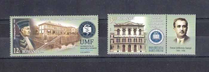 ROMANIA 2019 - 100 ANI INVATAMANT SUPERIOR LA CLUJ-NAPOCA, TABS 3 - LP 2259
