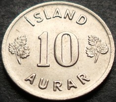Moneda 10 AURAR - ISLANDA, anul 1969 *cod 4535 B = A.UNC