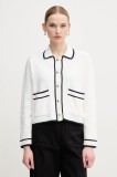Barbour cardigan din bumbac Jasmine femei, culoarea alb, light, LKN1621WH71