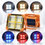 Proiector LED portabil solar 100W, Power Bank, 6 moduri, IP66