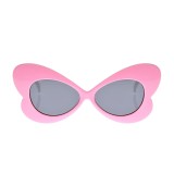 Ochelari de soare roz in forma de fluture