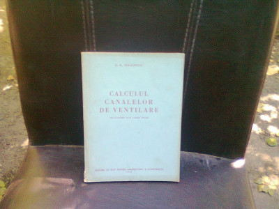 CALCULUL CANALELOR DE VENTILARE - G.A. MAXIMOV foto