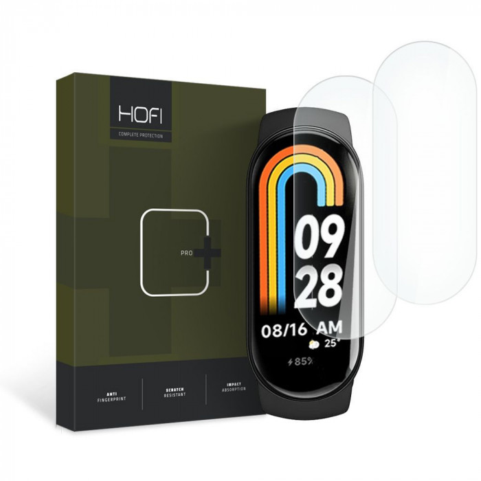 Set 2 Folii de protectie Hofi Hydroflex Pro+ pentru Xiaomi Smart Band 8/8 NFC Transparent