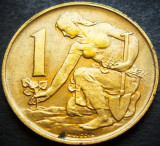 Cumpara ieftin Moneda 1 COROANA - (RS) CEHOSLOVACIA, anul 1990 *cod 3414 A, Europa