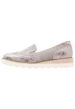 CH2426-18 Mocasini din imitatie piele intoarsa, cu detalii argintii