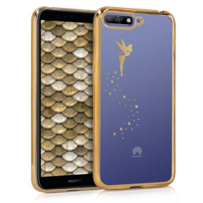 Husa pentru Huawei Y6 (2018), Silicon, Gold, 45286.01 foto