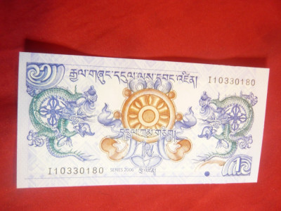 Bancnota 1 ng. 2006 Bhutan cal. Necirculat foto