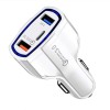 Incarcator Auto Techstar&reg; Turbo Fast QC3.0, 3.5A, Dual USB, Universal, Alb