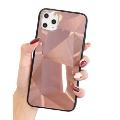 Huse telefon cu textura diamant Iphone 11 , Maro