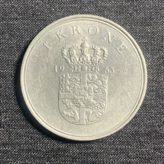 Moneda 1 coroana 1963 Danemarca