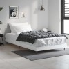 VidaXL Cadru de pat, alb, 100x200 cm, lemn prelucrat
