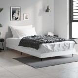 VidaXL Cadru de pat, alb, 100x200 cm, lemn prelucrat