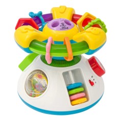 Jucarie Interactiva 2 in 1 cu Proiectie si Muzica, pentru Bebelusi 12+ luni, Lumini, Sunete si Rotite Colorate