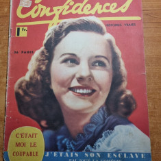 revista confidences (secrete)30 decembrie 1938-limba franceza,moda,machiaj