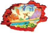 Cumpara ieftin Sticker decorativ, Lumea Dinozaurilor, Portocaliu, 86 cm, 8477ST-2