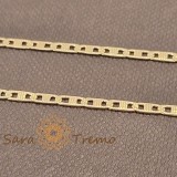 Cumpara ieftin Lantisor unisex placat cu aur 18K Brazilia cu stanta , Linii Fine 50cm