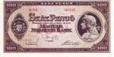 Ungaria 100 Pengo 1945 P-111 Seria 087029