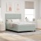 vidaXL Pat cu arcuri cu saltea Gri deschis 140 x 190 cm Catifea 3339830