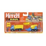 Cumpara ieftin Set 2 vehicule Matchbox Hitch and Haul - MBX Construction Zone Tilt N Tip si MBX Cement Trailer, scara 1:64