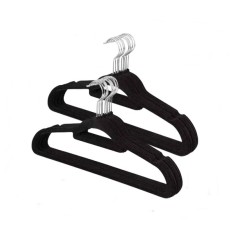 Set 20 umerase pentru haine DEPOX&reg;, Catifea, Antiderapant, Negru