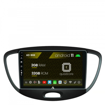 Navigatie Hyundai I10 (2007-2013), Android 11, E-Quadcore 2GB RAM + 32GB ROM, 9 Inch - AD-BGE9002+AD-BGRKIT198 foto