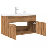 vidaXL Set mobilier de baie, 2 piese, stejar artizanal, lemn prelucrat