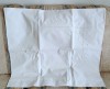 Fata de perna, Vintage din bumbac cu broderie manuala florala si monograma