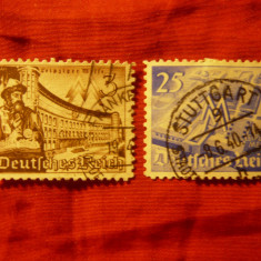 2 Timbre Germania 1940 -Deutsches Reich - Targul Leipzig ,stampilate