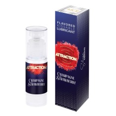 Lubrifiant Kissable Attraction Aroma Capsuni&amp;Vin Spumant 50 ml