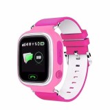 Cumpara ieftin Ceas smartwatch copii, Valdus Q90, 2G, functie telefon, GPS+LBS, buton SOS, roz