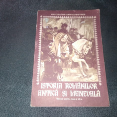 ISTORIA ROMANILOR ANTICA SI MEDIEVALA MANUAL PENTRU CLASA A VII A 1991