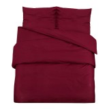 Cumpara ieftin Set cu husa de pilota, rosu bordo, 200x220 cm, microfibra
