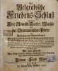 Carte veche Despre Războiul austro-turc și Pacea dela Belgrad, 1740